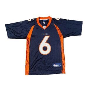 Reebok Denver Broncos NFL Football Jersey Cutler #6 Navy Blue & Orange Medium